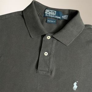 Polo Ralph Lauren Men’s M Gray Cotton‎ Custom Fit Short Sleeve Polo Shirt Preppy